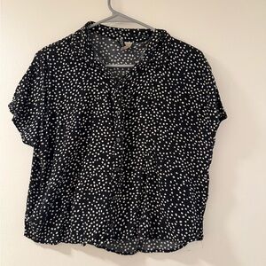 Polka Dot Crop Top Blouse